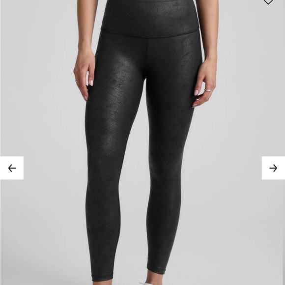 Beyond Yoga Pants - Beyond Yoga Leatherette High Waisted Midi Leggings Size small